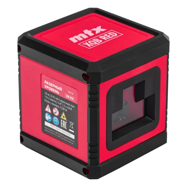 картинка Лазерный уровень XQB RED Basic SET, 10 м, красный луч, батарейки, резьба 1/4" MTX от магазина Одежда+