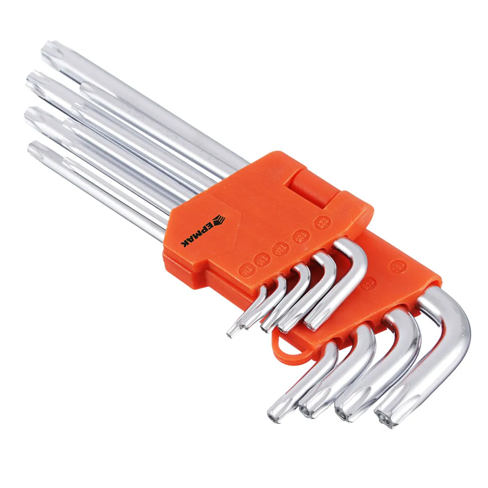 картинка ЕРМАК Набор ключей TORX-профиль 9пр. (75х3мм-170х9мм) от магазина Одежда+