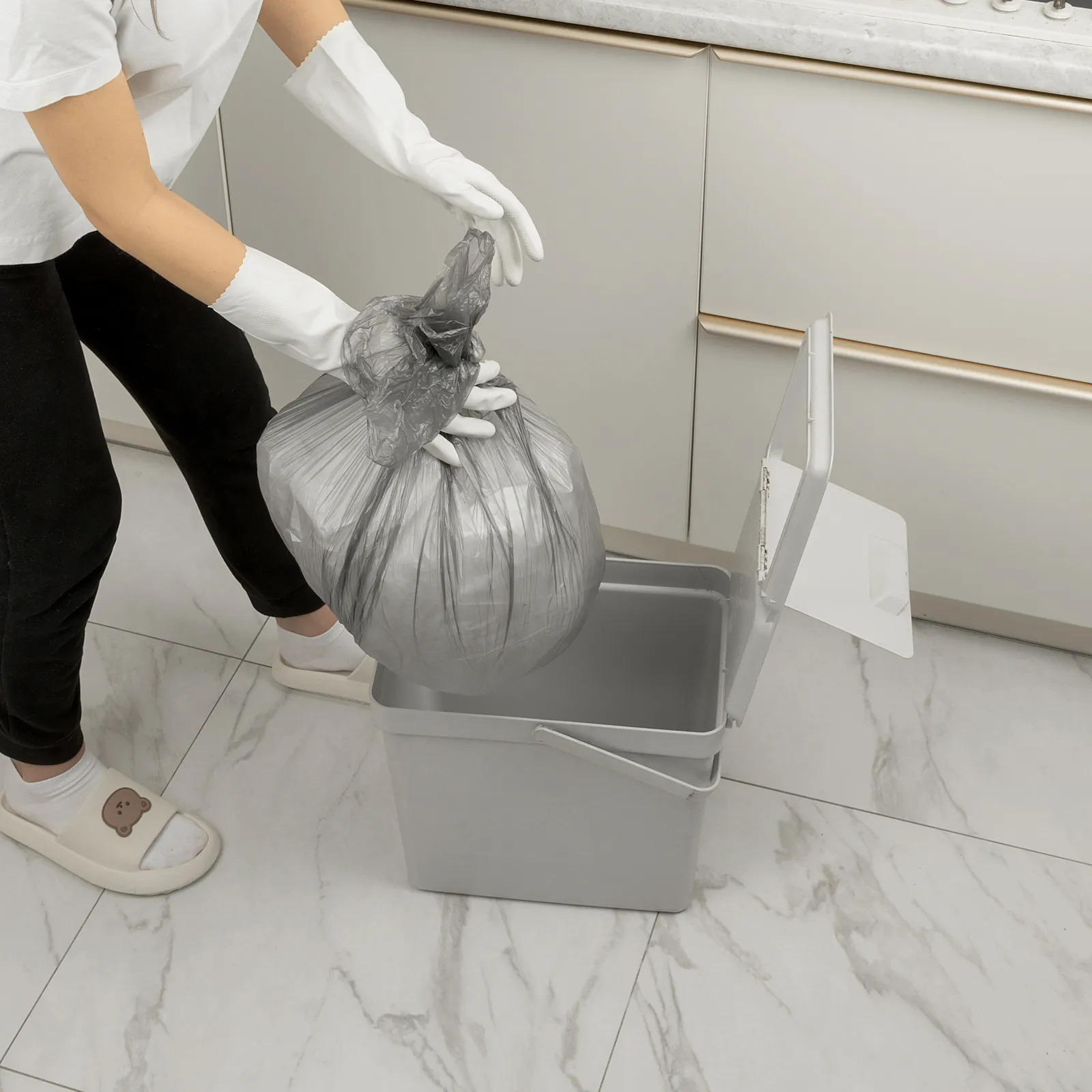 картинка Пакеты для мусора 20 л x 30 шт. серые, Home Palisad от магазина Одежда+