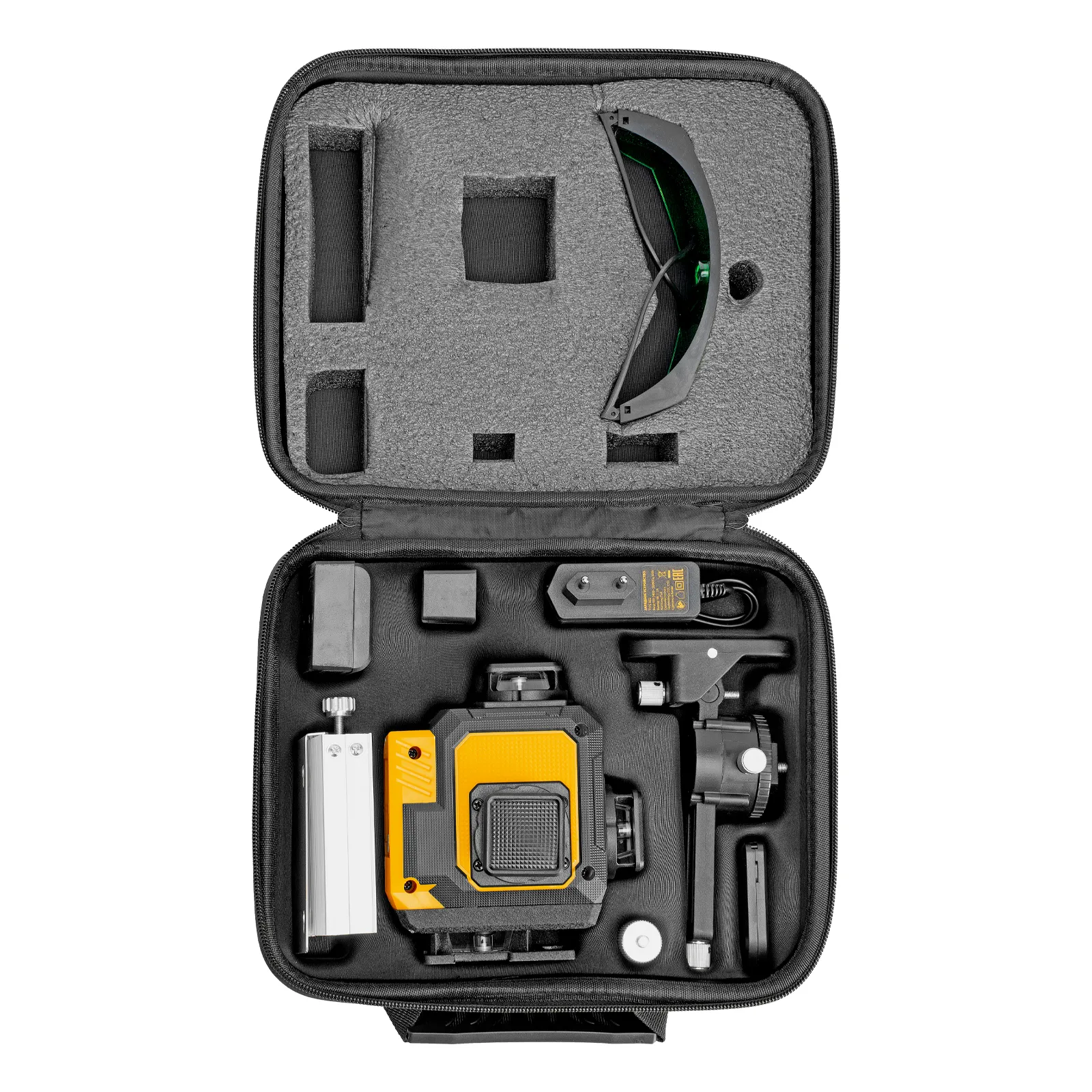 картинка Лазерный уровень мультипризменный DLV-360-4C, 30 м, зеленый луч, Li-Ion 2,4 Aч, кейс// Denzel от магазина Одежда+